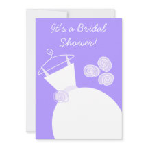 Invitación a la ducha de Boda Gown Purple