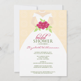 Invitación a la ducha de Boda (melocotón)