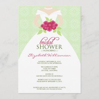Invitación a la ducha de Boda (menta)