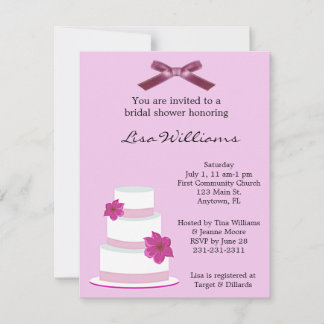 Invitación a la ducha de Boda para pasteles