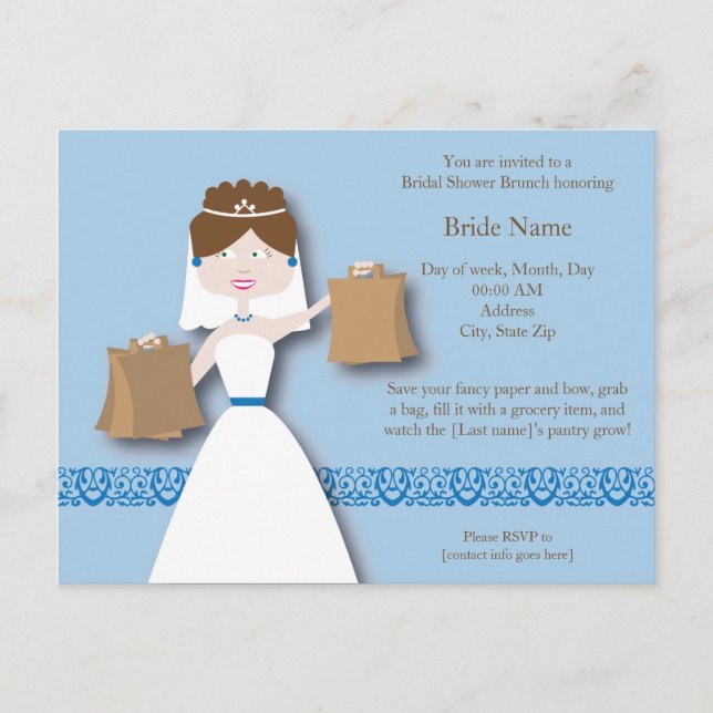 Invitación a la ducha de bodas (Anverso)