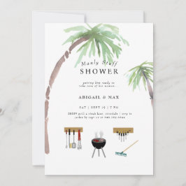 Invitación a la ducha de bodas de miel tropical Do