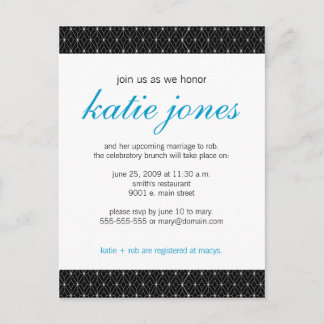 Invitación a la ducha de bodas de moda