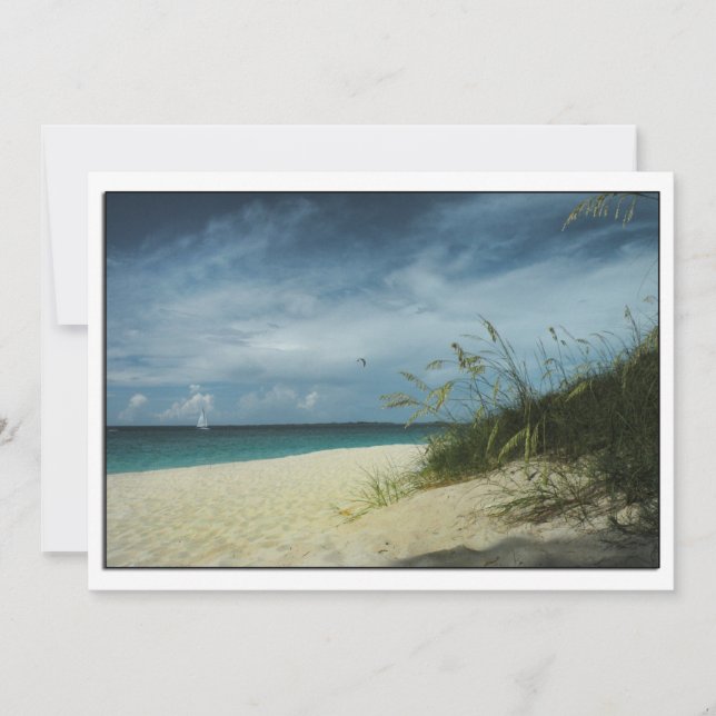Invitación a la ducha de bodas de playa (Anverso)