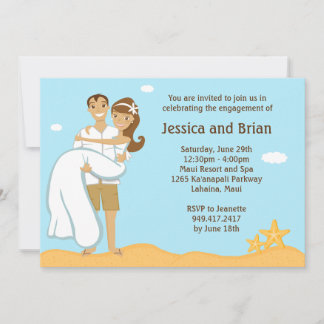 Invitación a la ducha de bodas de playa
