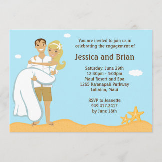 Invitación a la ducha de bodas de playa