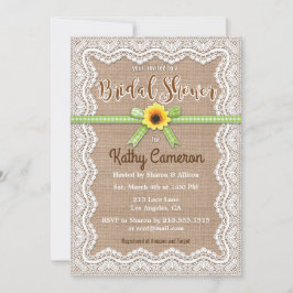 Invitación a la ducha de bodas en Burlap Canvas y