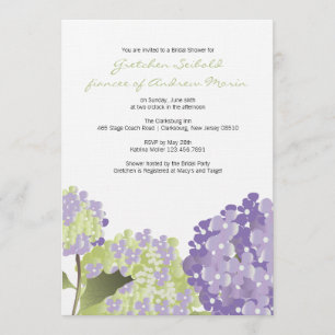 Invitación a la ducha de bodas Hydrangea