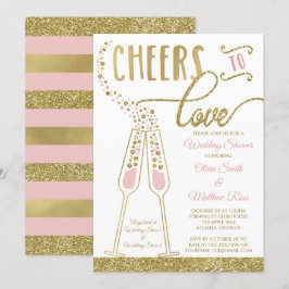 Invitación a la ducha de bodas, Purpurina/Relieve 