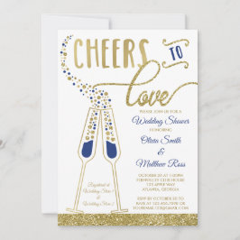 Invitación a la ducha de bodas, Purpurina/Relieve 