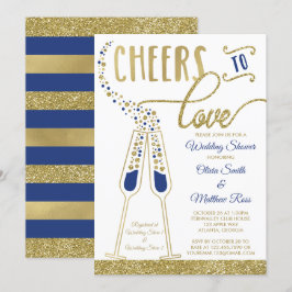Invitación a la ducha de bodas, Purpurina/Relieve 