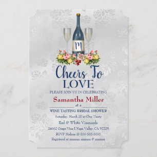 Invitación A La Ducha De Bodega De Vino O De Vino