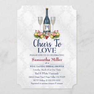 Invitación A La Ducha De Bodega De Vino O De Vino