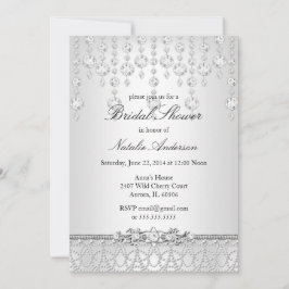 Invitación a la ducha de bonito Crystal Bridal