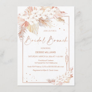Invitación a la ducha de brunch nupcial con vidrio