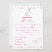 Invitación a la ducha de caballos rocosos rosa y b