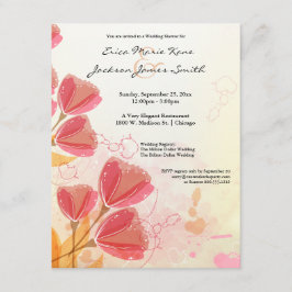 Invitación a la ducha de casamiento de tulipano co
