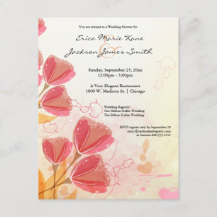 Invitación a la ducha de casamiento de tulipano co