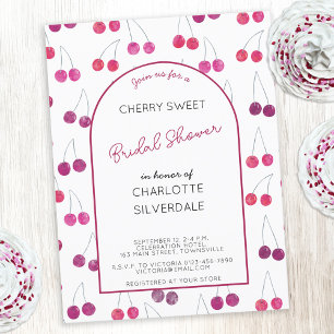 Invitación a la ducha de cerezo nupcial