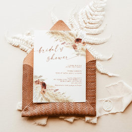 Invitación a la ducha de césped Boho Terracotta Pa