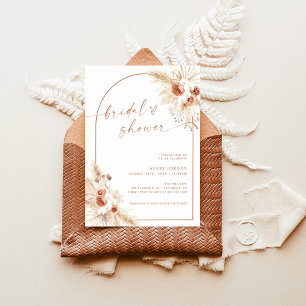 Invitación a la ducha de césped Boho Terracotta Pa