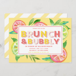 Invitación a la ducha de cítricos Brunch y bubbly