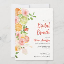 Invitación a la ducha de Citrus Bridal Brunch