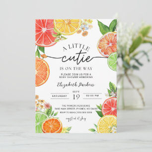 Invitación a la ducha de Citrus Infantil Pequeño