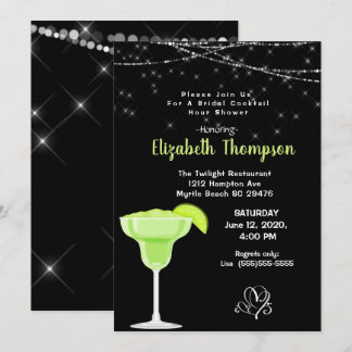 Invitación a la ducha de cócteles nupciales Lime M