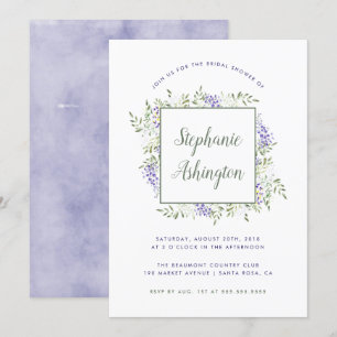 Invitación a la ducha de color de agua Wisteria Fr