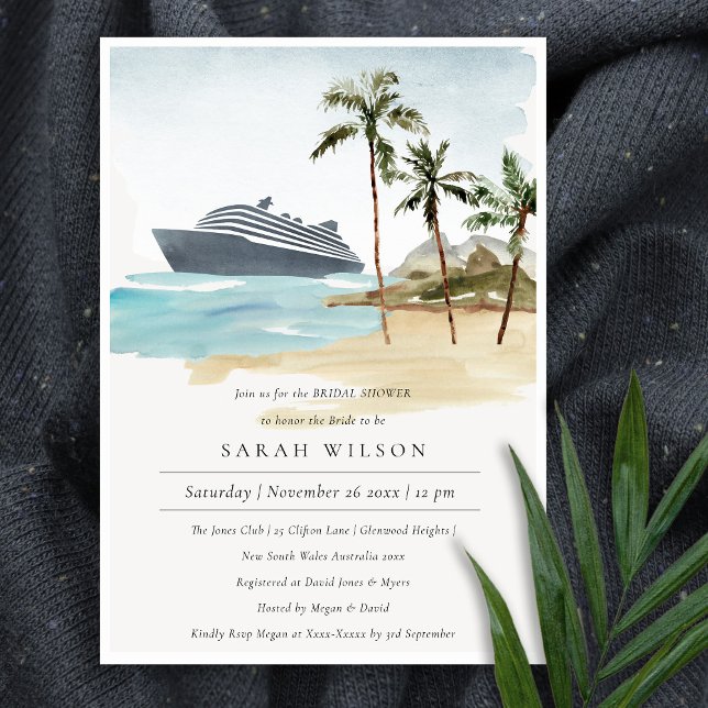 Invitación a la ducha de cruceros tropicales con p (Subido por el creador)