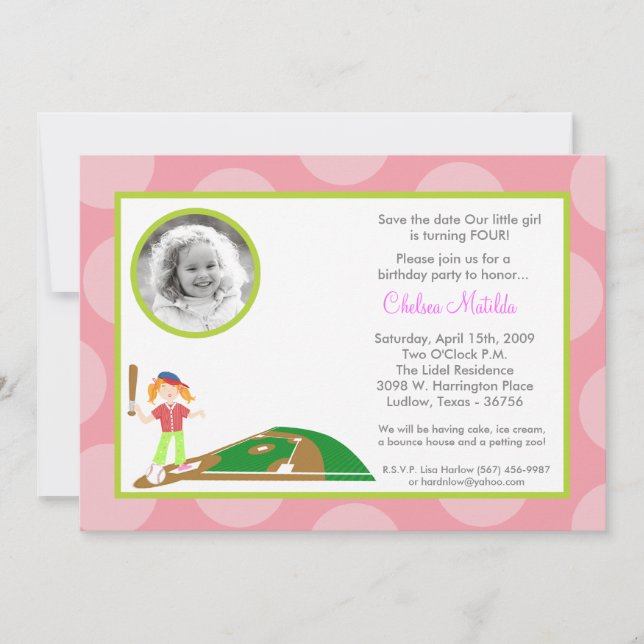 Invitación a la ducha de cumpleaños con bolas blan (Anverso)