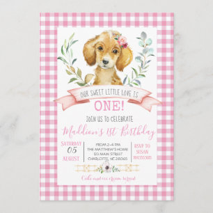 invitación a la ducha de cumpleaños de perro, cump