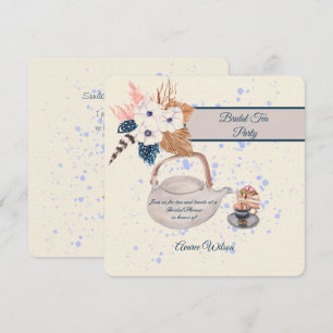 Invitación a la ducha de Fiesta de té de novia nav