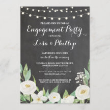 Invitación a la ducha de flores blancas de la etiq