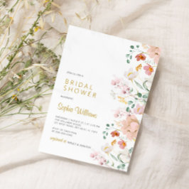 Invitación a la ducha de flores salvajes