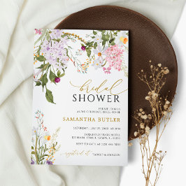 Invitación a la ducha de flores salvajes