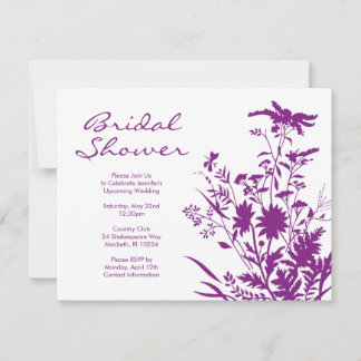 Invitación a la ducha de flores silvestres