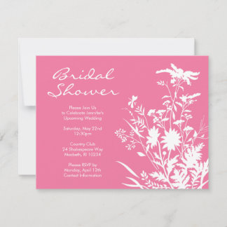 Invitación a la ducha de flores silvestres