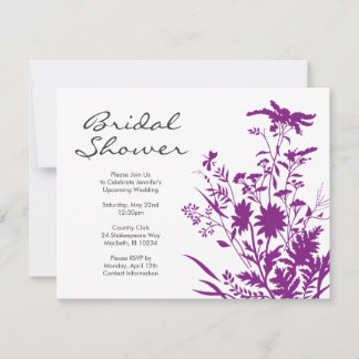 Invitación a la ducha de flores silvestres