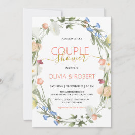 Invitación a la ducha de flores silvestres