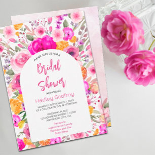 Invitación a la ducha de flores silvestres
