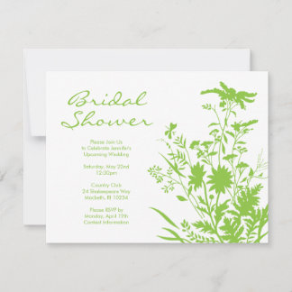 Invitación a la ducha de flores silvestres