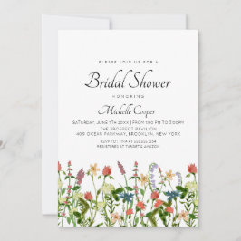 Invitación a la ducha de flores silvestres botánic