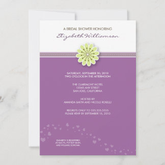 Invitación a la ducha de flores simples (lavanda)