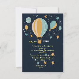 invitación a la ducha de globos de paracaídas