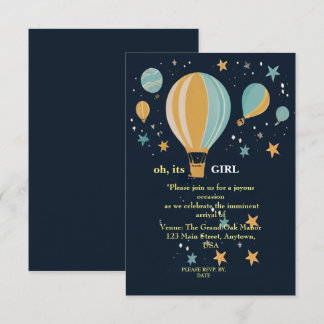 invitación a la ducha de globos de paracaídas