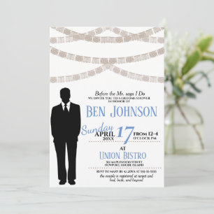 Invitación a la ducha de Groom festivo