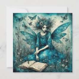 Invitación a la ducha de hadas azules