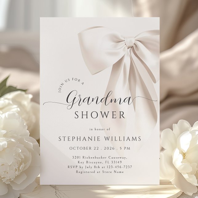 Invitación a la ducha de la abuela Bow con eleganc (Subido por el creador)